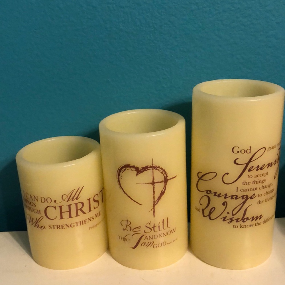 Battery operated candles.